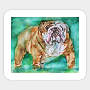 BULLDOG - watercolor portrait .5 Sticker